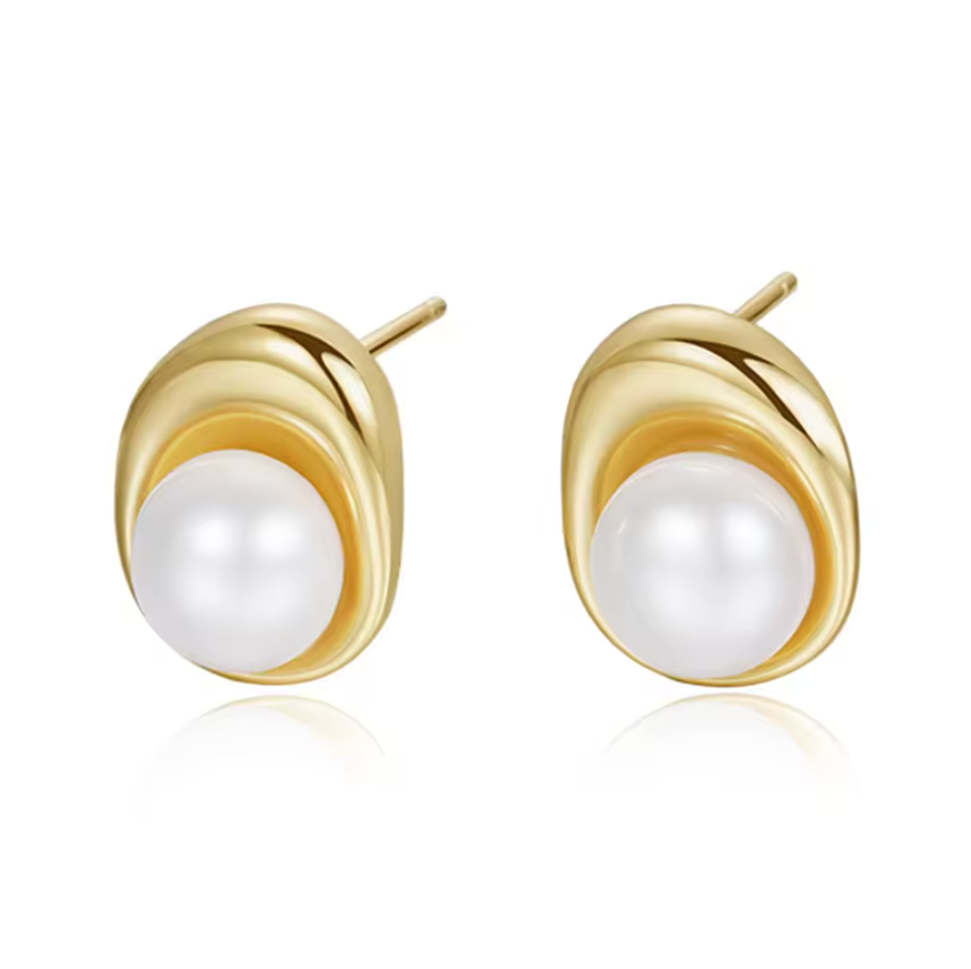 The Athena Organic Pearl Studs