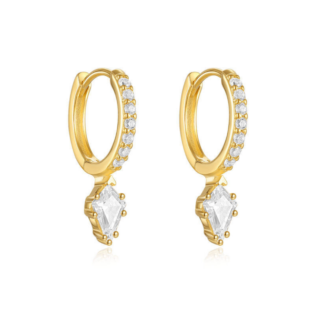 The Elysian Kite Crystal Drop Hoops