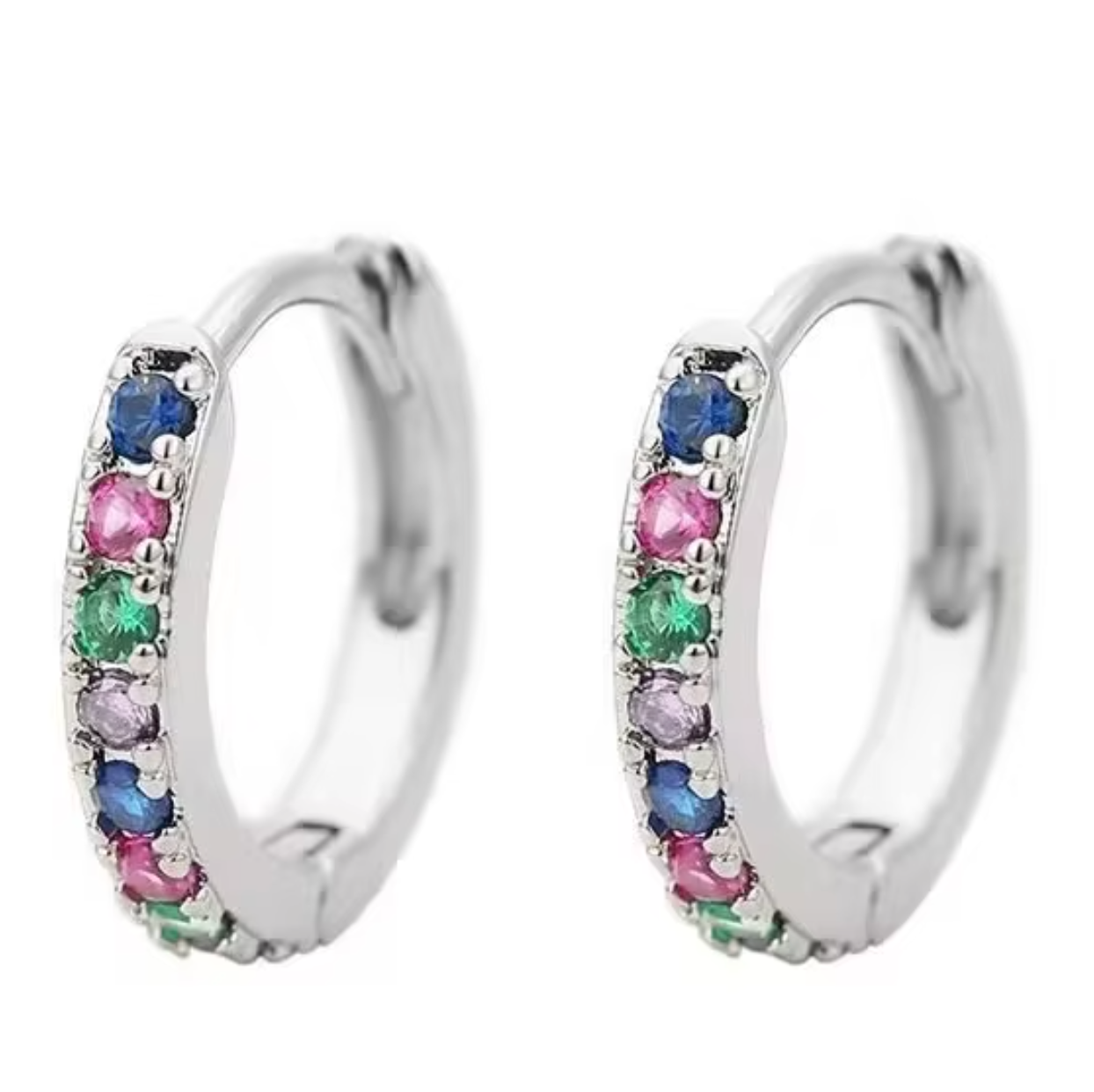 The Prism Kaleidoscope Huggie Hoops