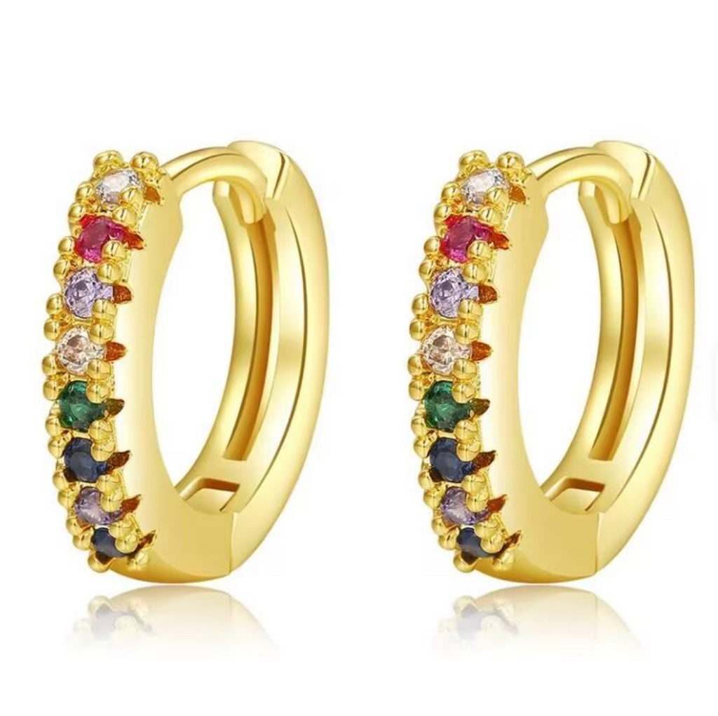 The Prism Kaleidoscope Huggie Hoops