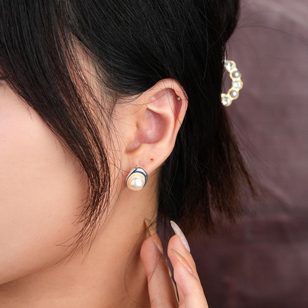 The Athena Organic Pearl Studs