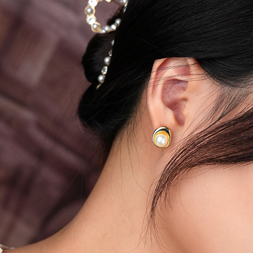 The Athena Organic Pearl Studs